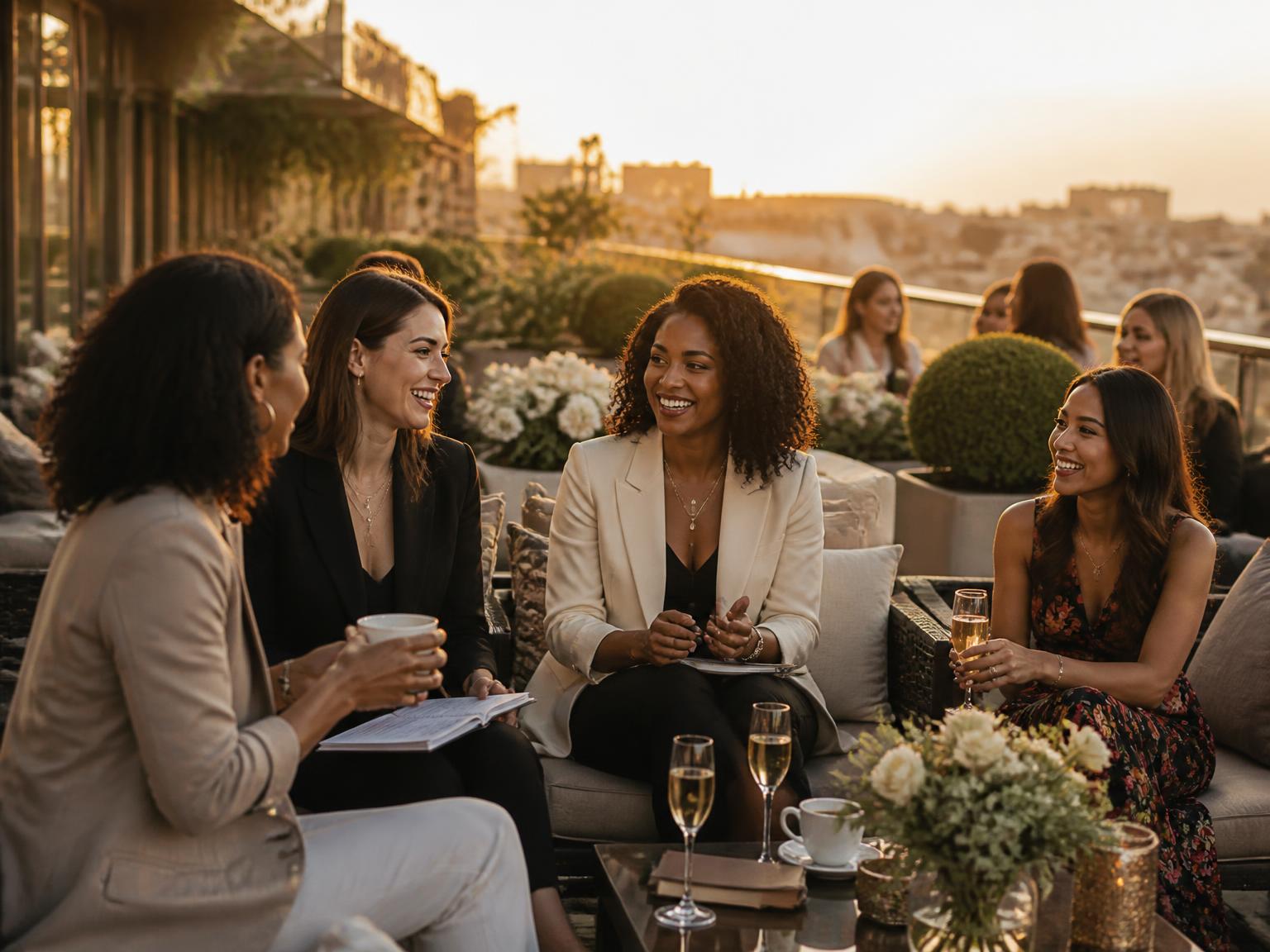 A woman real estate professional at a property